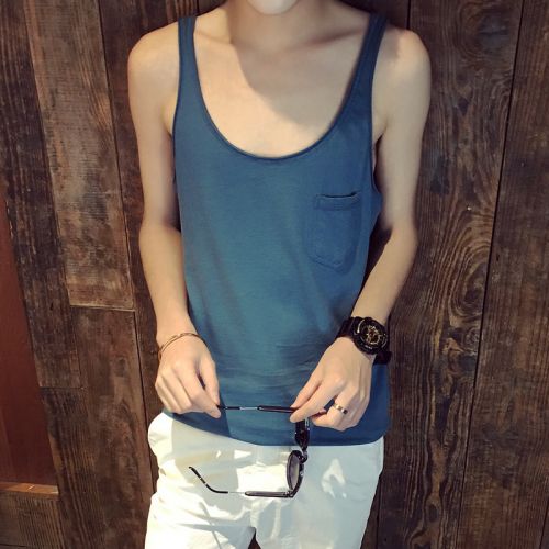 Débardeur homme maillot de corps en coton ammoniac pour été - Ref 1585994