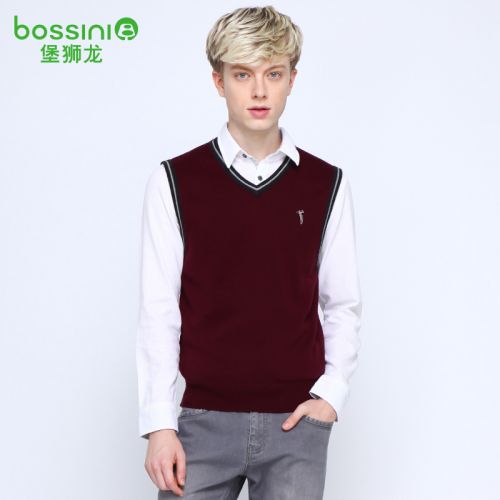 Débardeur homme Woolen gilet BOSSINI en coton - Ref 1586008