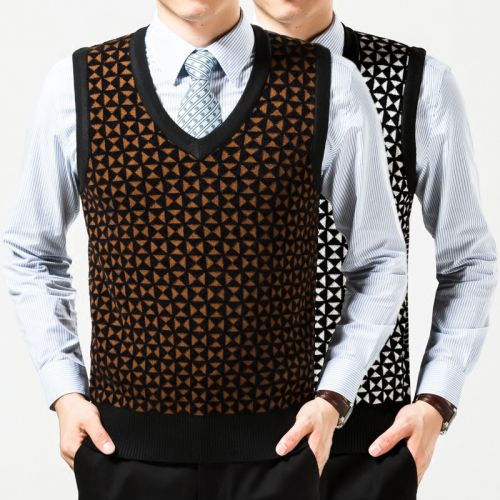 Débardeur homme Woolen gilet en laine pour Quatre saisons - Ref 1586021