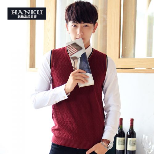 Débardeur homme Woolen gilet les fibres de viscose rayonne à polyester pour printemps - Ref 1586083