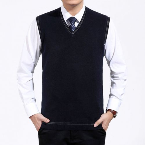 Débardeur homme Woolen gilet en laine pour automne - Ref 1586126