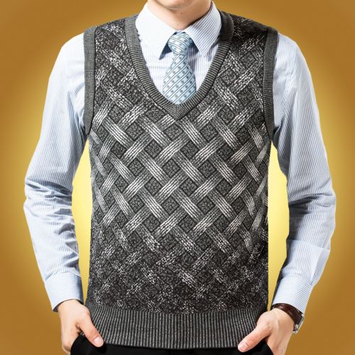 Débardeur homme Woolen gilet en laine pour Quatre saisons - Ref 1586173
