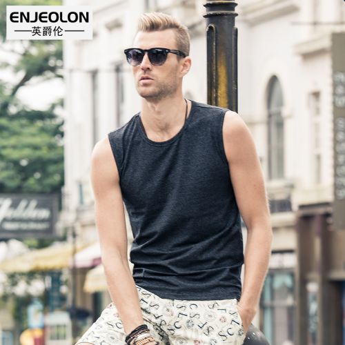 Débardeur homme maillot de corps ENJEOLON Coton polyester polyuréthane élastique fibre spandex pour été - Ref 1586198