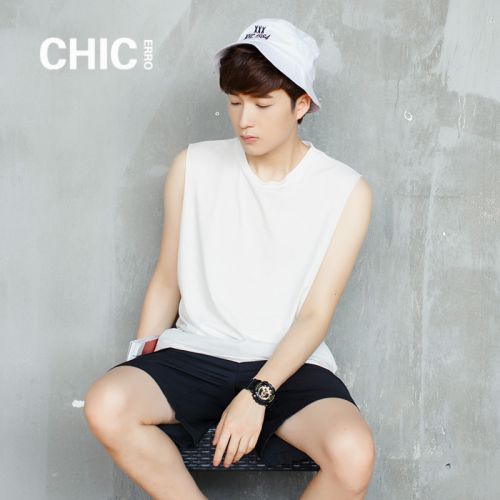 Débardeur homme maillot de corps CHICERRO en coton pour été - Ref 1586230