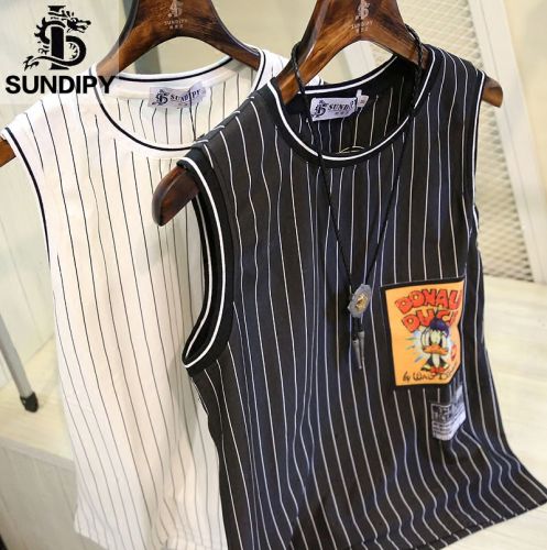 Débardeur homme maillot de corps SUNDIPY polyester fibre élastique polyuréthane spandex pour été - Ref 1586245