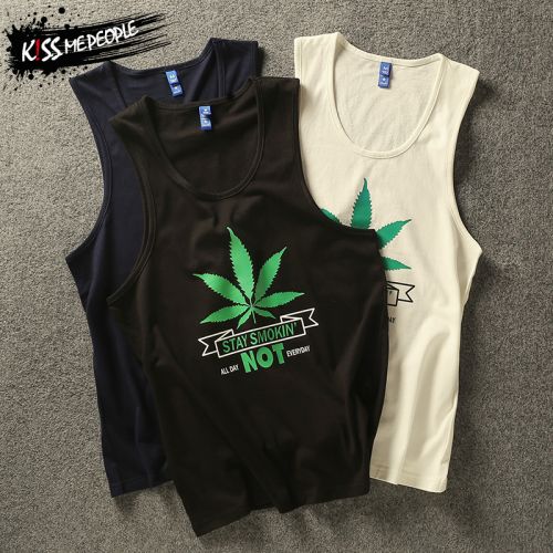 Débardeur homme maillot de corps KISS-ME-PEOPLE en coton pour été - Ref 1586250