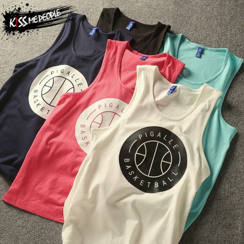 Débardeur homme maillot de corps KISS-ME-PEOPLE en coton pour été - Ref 1586302