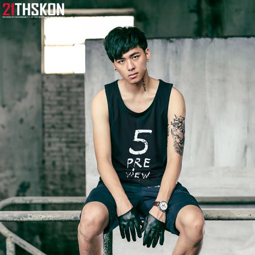 Débardeur homme maillot de corps 21TH SKON en coton pour été - Ref 1586324