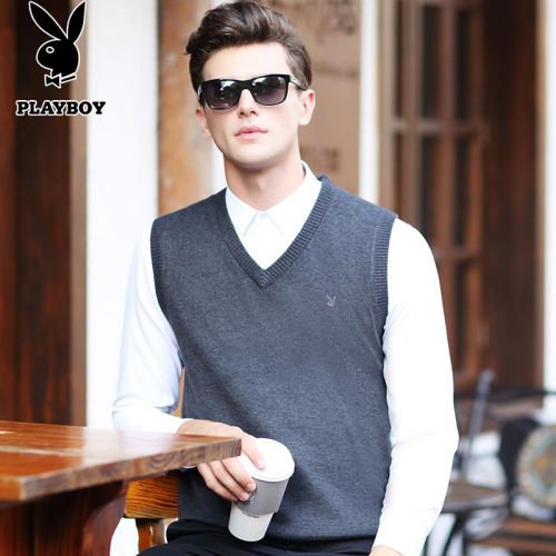 Débardeur homme Woolen gilet PLAYBOY en Article tricoté pour automne - Ref 1586341