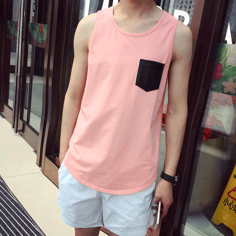 Débardeur homme maillot de corps Coton fibre élastique polyuréthane spandex pour été - Ref 1586352