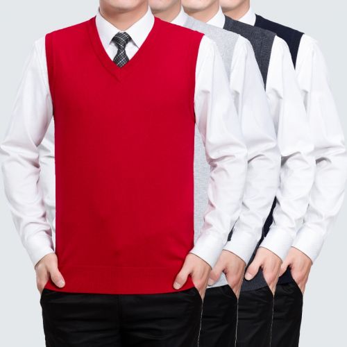 Débardeur homme Woolen gilet en cachemire pour automne - Ref 1586390