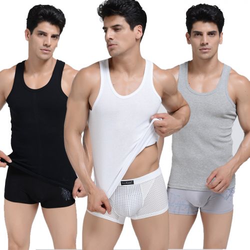 Débardeur homme maillot de corps en coton pour été - Ref 1587293