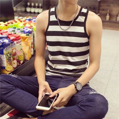 Débardeur homme maillot de corps en coton pour été - Ref 1587327