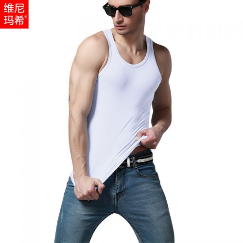 Débardeur homme maillot de corps VENI MASEE les fibres viscose rayonne polyuréthane élastique fibreux spandex pour été - Ref 1587860