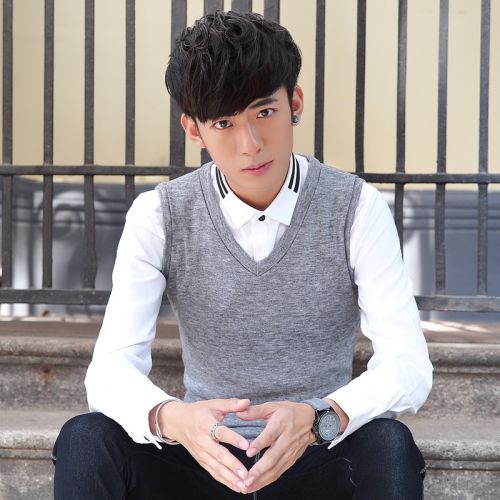 Débardeur homme Woolen gilet Coton fibre élastique de polyuréthane spandex pour automne - Ref 1587913