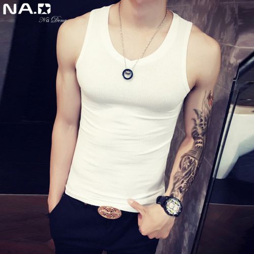 Débardeur homme maillot de corps coton, des fibres polyester à pour été - Ref 1587954