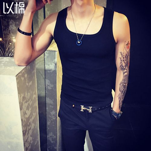 Débardeur homme maillot de corps YYEECOTTON coton, des fibres polyester à pour été - Ref 1587968