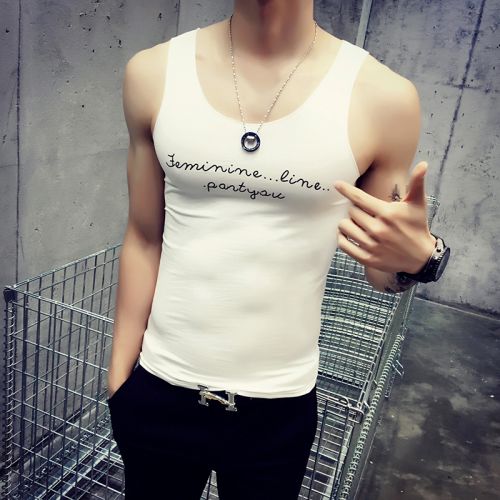 Débardeur homme maillot de corps ABIGAICI Coton, fibre élastique polyuréthane spandex pour été - Ref 1588017