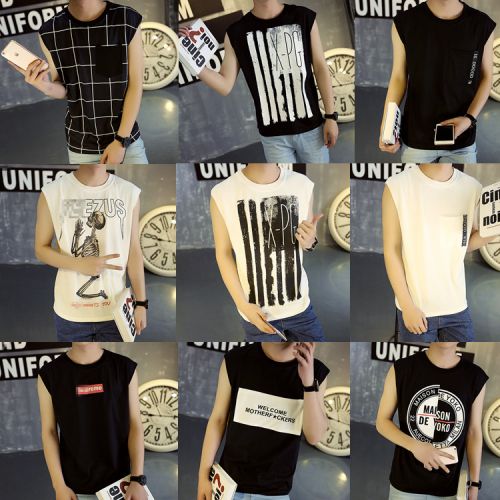 Débardeur homme maillot de corps en coton pour été - Ref 1588293