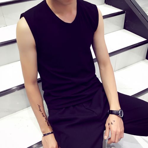 Débardeur homme maillot de corps en coton pour été - Ref 1588325