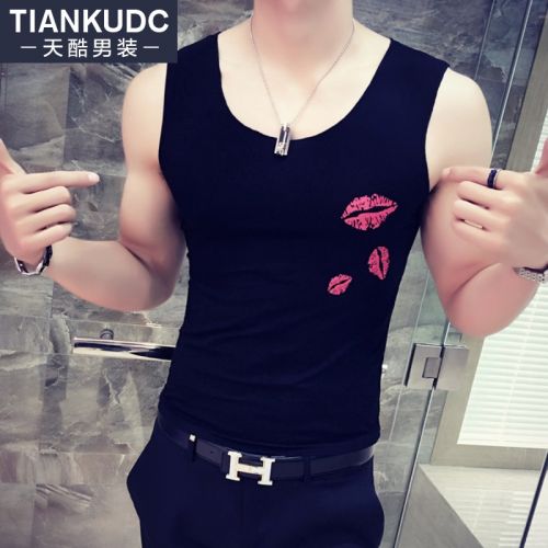 Débardeur homme maillot de corps TIANKU DC fibres viscose rayonne coton polyuréthane élastique fibre spandex pour été - Ref 1588733