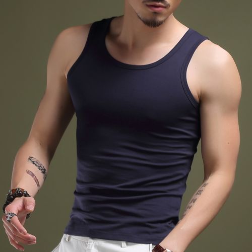 Débardeur homme maillot de corps Coton fibre élastique polyuréthane spandex pour été - Ref 1588741