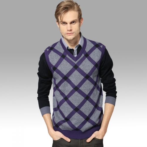 Débardeur homme Woolen gilet en coton pour automne - Ref 1588750