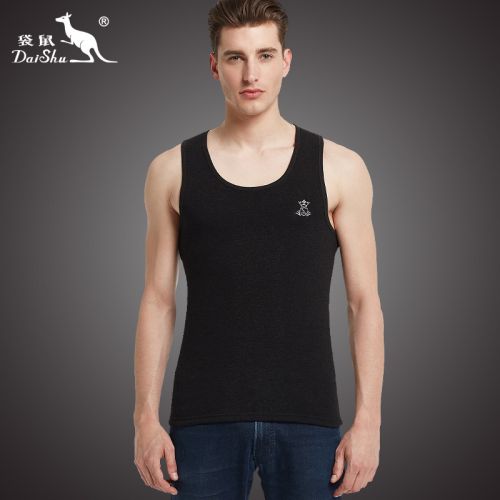 Débardeur homme Woolen gilet Coton, de fibre modacrylique polyacrylonitrile polyuréthane élastique spandex alpaga - Ref 1588763