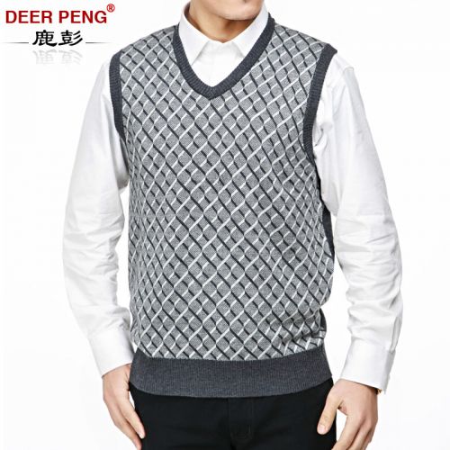 Débardeur homme gilet DEER PENG en laine pour hiver - Ref 1588764