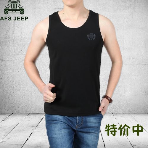 Débardeur homme maillot de corps AFS JEEP en CVC pour été - Ref 1588770