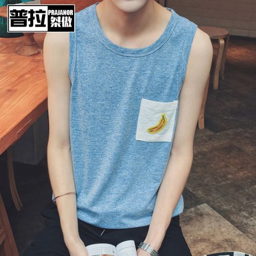 Débardeur homme maillot de corps PRAJANOR en coton ammoniac pour été - Ref 1588772