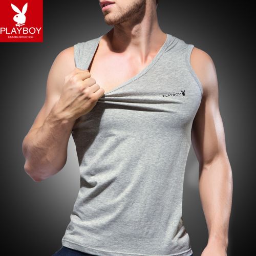 Débardeur homme maillot de corps PLAYBOY en coton ammoniac pour été - Ref 1588784