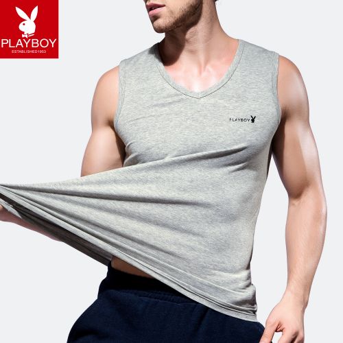 Débardeur homme maillot de corps PLAYBOY en coton pour printemps - Ref 1588786