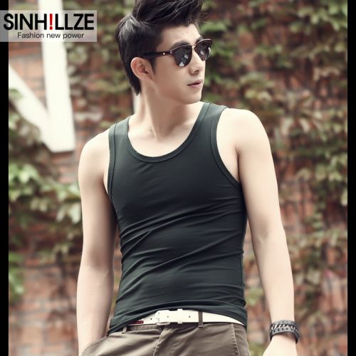 Débardeur homme maillot de corps SINHILLZE Coton fibre élastique polyuréthane spandex pour été - Ref 1588787