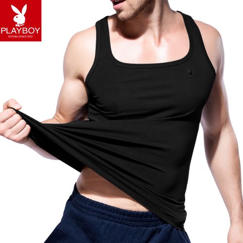 Débardeur homme maillot de corps PLAYBOY en coton ammoniac pour été - Ref 1588791