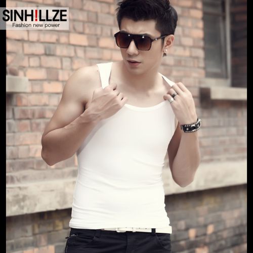 Débardeur homme maillot de corps SINHILLZE Coton fibre élastique polyuréthane spandex pour été - Ref 1588812