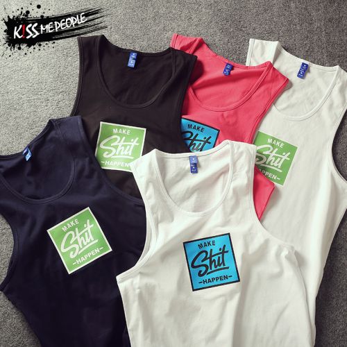 Débardeur homme maillot de corps KISS-ME-PEOPLE en coton pour été - Ref 1588862