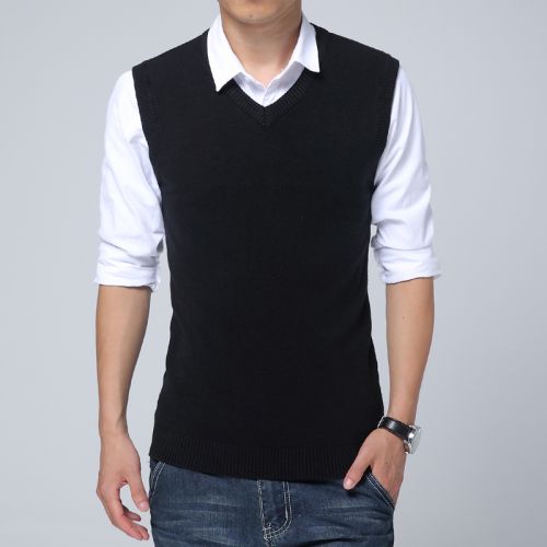 Débardeur homme Woolen gilet ARBAOJI les fibres de viscose rayonne polyester, des polyamide nylon pour automne - Ref 1588871