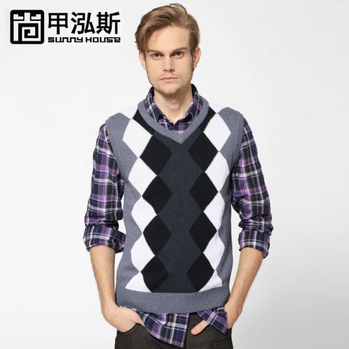 Débardeur homme Woolen gilet en coton pour automne - Ref 1588933