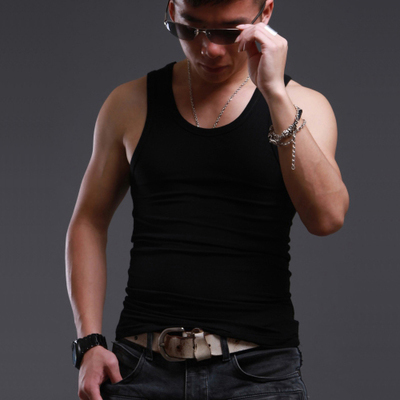 Débardeur homme Cotton vest GUSSKATER en coton pour été - Ref 1589292