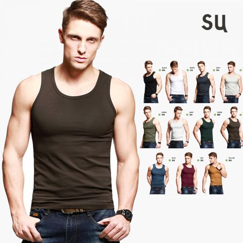 Débardeur homme maillot de corps en coton ammoniac pour été - Ref 1589457