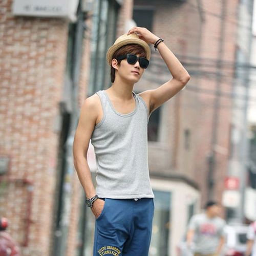 Débardeur homme Woolen gilet en coton pour été - Ref 1589584