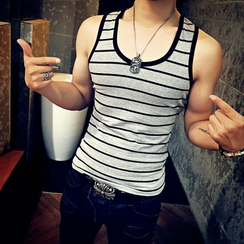 Débardeur homme maillot de corps en polyester pour été - Ref 1589758