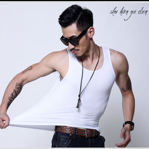 Débardeur homme maillot de corps en polyester pour été - Ref 1590260