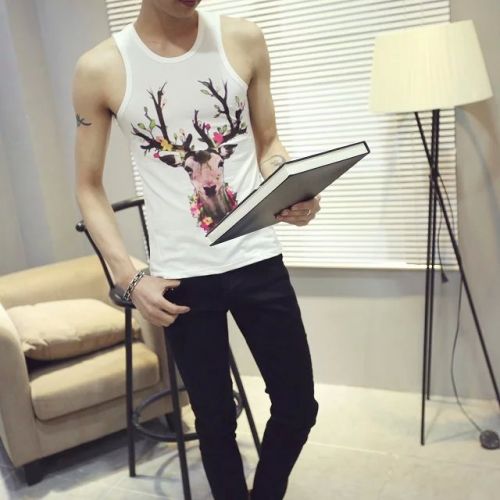 Débardeur homme maillot de corps en coton ammoniac pour été - Ref 1590355