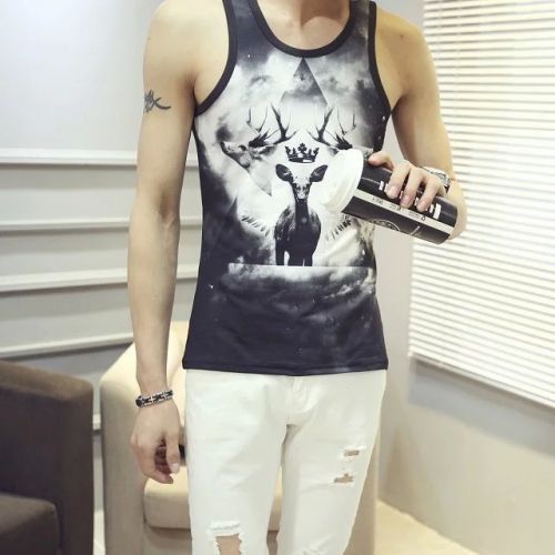 Débardeur homme maillot de corps en coton ammoniac pour été - Ref 1590474