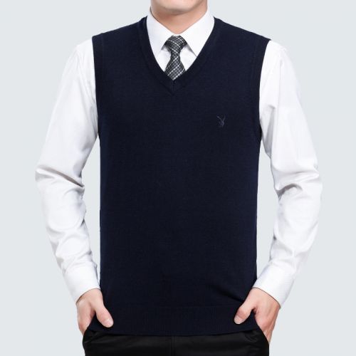 Débardeur homme Woolen gilet PLAYBOY en cachemire pour hiver - Ref 1592302