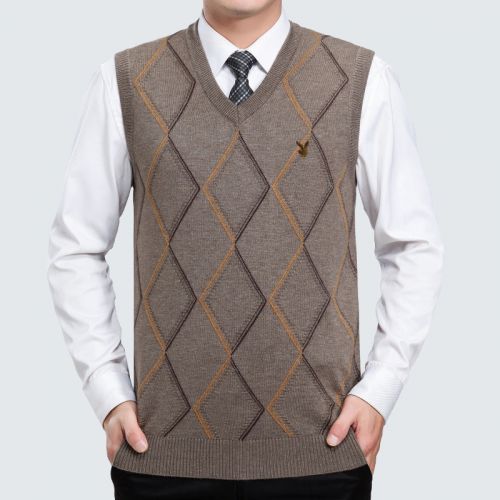 Débardeur homme Woolen gilet PLAYBOY en cachemire pour hiver - Ref 1592439