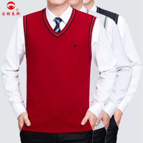 Débardeur homme Woolen gilet en cachemire pour automne - Ref 1592848