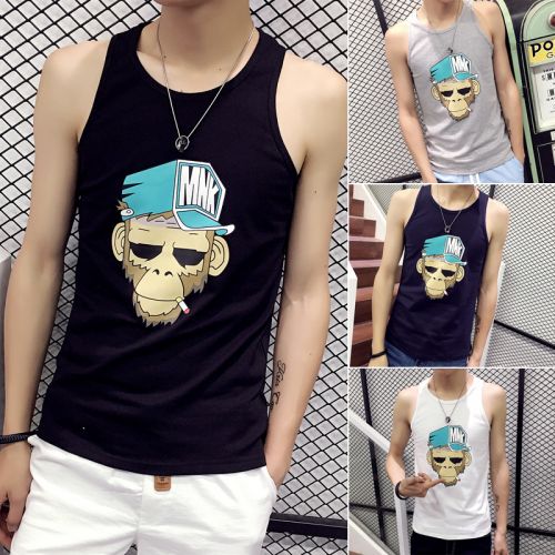 Débardeur homme maillot de corps MRSOS Coton polyester polyuréthane élastique fibre spandex pour été - Ref 1593512